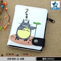 TOTORO กระเป๋าสตางค์ Dompet Pelajar ลายการ์ตูนอนิเมะแบบพับ Dompet Koin หนังพียูสั้นเด็กกระเป๋าสตางค์แนวตั้งกระเป๋าสตางค์แบบมีซิปนักเรียนชายและหญิง0000