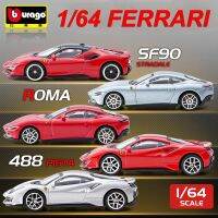 Urago รถโลหะผสมขนาดเล็ก488รถโมเดล Diecast SF90พร้อมกล่องของเล่นของสะสม Hoy