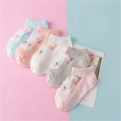 5 PairsLot New Children Cotton Socks Boy Girl Baby Cute Cartoon Breathable Mesh Socks For 1-12 Years Summer Kids CN