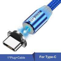 GTWIN ที่ชาร์จเคเบิลไมโคร USB แม่เหล็ก Type C สำหรับ iPhone Samsung Xiaomi Kabel USB Magnet ชาร์จเร็วสายค่าโทรศัพท์