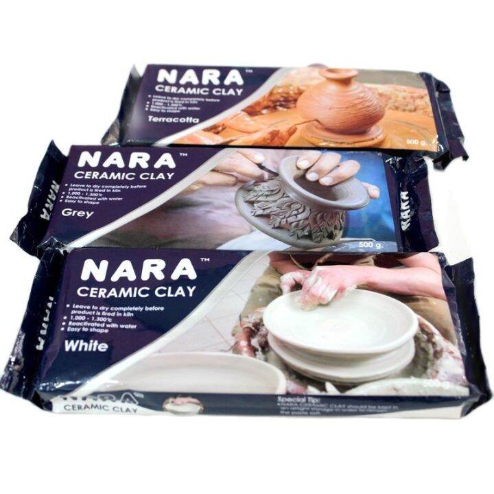 ART HUB NARA Ceramic Clay 500 grams (White Grey Terracotta) Modeling