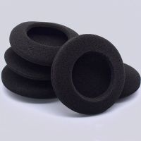 50Pcs 6cm Foam Replacement Ear Cushions, Black Ear Pads Sponge Covers, Headphone Earpads Headset Earmuffs