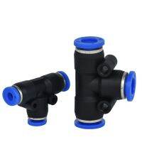 PE Air Connectors 4mm 6mm 8mm 10 12MM Pneumatic Fitting Quick Connect Slip Lock Tee 3Way Plastic Pipe Water Hose Tube Connector