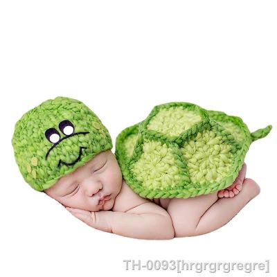 □ hrgrgrgregre Bebê recém-nascido Fotografia Vestuário Projeto bonito tartaruga verde Photo Props Acessórios do bebê Souvenirs