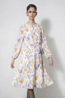 ESPADA เดรสลายพิมพ์ดอกทิวลิป ผู้หญิง | Tulip Print Flare Dress | 4590