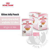 Royal Canin Kitten Jelly อาหารชนิดเปียก แบบชิ้นเนื้อในวุ้นเจลลี่ สำหรับลูกแมวอายุ4-12เดือน 12ซอง/กล่อง