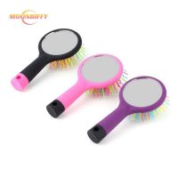 ◙✸ Baby 2 In 1 Girl Rainbow Wave Brush Mirror Comb Hair Massage Brush Anti-static Massage Hairbrush Styling Tool Head Massager