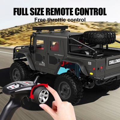 Lamontuo รถบรรทุกทางวิบาก Mobil Remote Control 2.4กิกะเฮิร์ตซ์,รถบรรทุกรถ4WD รถแข่งปีนมอเตอร์ไร้แปรงถ่านสำหรับรถยนต์ของขวัญสำหรับเด็ก
