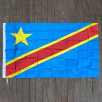 free  shipping  xvggdg   90 x 150cm   Congo  flag Banner Hanging National flags Congo  Home Decoration Valves