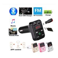 Bluetooth FM Transmitter Car Kit Handfree Dual USB Car Charger 2.1A Support U Disk MP3 Audio Modulator Music Player Accessories Car Chargers