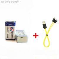 zmnf90 2PCS 1000mAh 9V rechargeable battery 6F22 USB lithium ion rechargeable battery with micro USB cable for fast charging