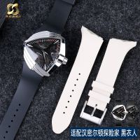 Suitable for Hamilton Strap Rubber Adventure Elvis Presley Man in Black H24655 H24615 Series Waterproof Strap