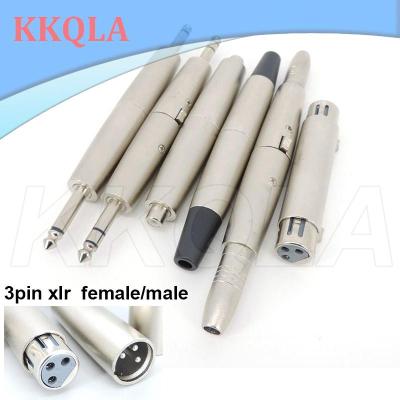 QKKQLA 3pin XLR Male female to Microphone 1/4" 6.35mm 6.5 mono Stereo male female to socket connector Converter Mic audio Adapter plug