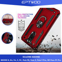 EPTWOO สำหรับ Xiaomi Redmi Note 12 11 11S 10 10s 10 9S 9 Pro Redmi 10A 10C 9C 9T 8 8A 9A 9 9C A1 Poco F2 Pro เคสโทรศัพท์แหวนแม่เหล็กเคสหุ้มเกราะอย่างแข็งทนทานกลับเคสโทรศัพท์ JS-01