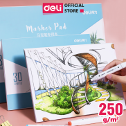 Giấy vẽ màu marker chuyên dụng Deli A3 A4 -30 trang- tập giấy vẽ phác họa