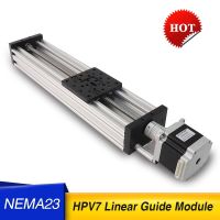 HPV7 V-Groove โมดูลรางเชิงเส้น 2/4/8/12 มม. ชุดเราเตอร์แกน Z Reprap 100-350 มม. nema23 stepper motor สำหรับชิ้นส่วนเครื่องพิมพ์ 3D