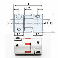 【Online】 D20 L25 D25 L30คู่ชุด1PC D30 L35ยืดหยุ่นพลัม Clamp Coupler ขนาดเพลา CNC Jaw Shaft Coupling