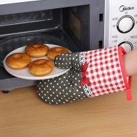 Cotton Print Anti-High Temperature Gloves Microwave Anti-Scald Baking Gloves Kitchen Oven Heat Insulation Gloves