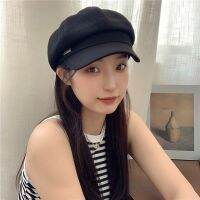 ผู้หญิง Retro Beret หมวกฤดูร้อนบางหมวกคลาสสิกสีทึบ Sun Protection Sunhat สำหรับ Outdoor Camping Travel