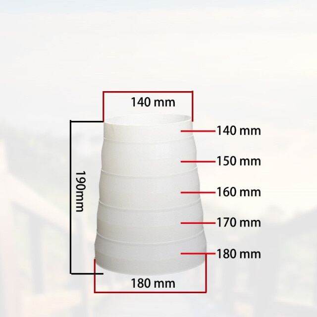 Exhaust hose adapter pipe Connector plastic reduction check valve 80