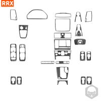 ชุดควบคุมส่วนกลางสำหรับรถวอลโว่ XC90 2003-2014สติกเกอร์ไฟเบอร์คาร์บอนสีดำอุปกรณ์ตกแต่งภายในอุปกรณ์เสริมรถยนต์ AC CD Panle