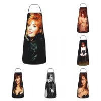 Custom Bib Mylene Farmer Aprons Men Women Unisex Adult Chef Cooking Kitchen Tablier Cuisine Baking Aprons