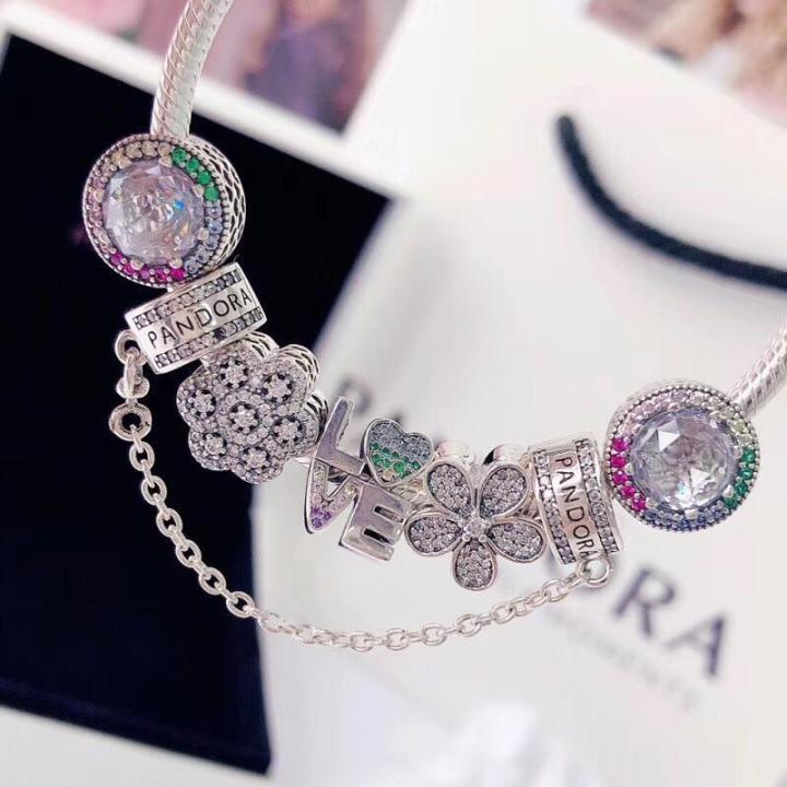 pandora-original-bracelet-bracelet-exclusive-ขายกระพริบ-daisies-สร้อยข้อมือผู้หญิง