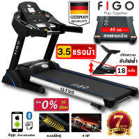 (ผ่อนได้)ลู่วิ่งไฟฟ้า G700 มอเตอร์ 3.5 แรงม้า ลู่วิ่ง FIGO สายพานรวมขอบ 126*61 cm ความชันไฟฟ้า 18 ระดับ