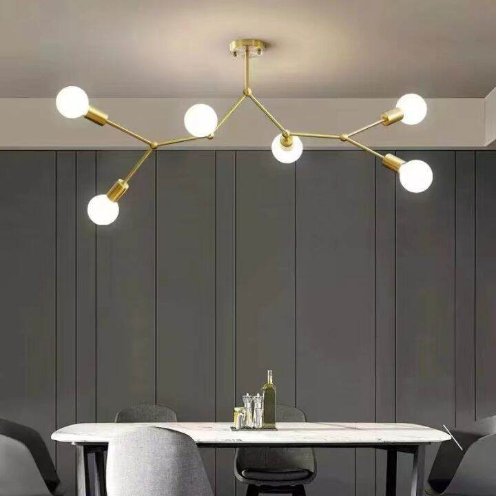 Nordic LED Chandelier Ceiling light Magic Bean Molecular Lamp Ceiling ...