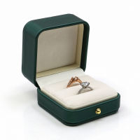 Velvet For Ceremony Holder Proposal Wedding Leather Portable Gift Jewelry Boxes Box Engagement Double