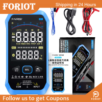 Foriot  มัลติมิเตอร์แบบดิจิทัล9999นับโวลต์มิเตอร์โอห์มมิเตอร์วัดค่าตัวทดสอบไดโอดความต้านทางกระแสไฟอัตโนมัติสำหรับยานยนต์