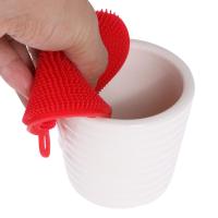 ซิลิโคนแปรงล้างจานชามแผ่นใยขัดหม้อกระทะล้างแปรงทำความสะอาด