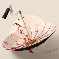 【hot sale】 ▪ B53 16 Ribs Black Vinyl and Colorfull Pattern Vinyl Umbrella Wooden Handle Storm-resistant Large Anti UPF50 Umbrella Sun Rain Folding UV Umbrellas