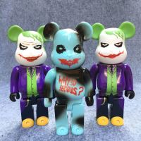 Bearbrick หมีรุนแรงบล็อคก่อสร้างรูปหมีตัวตลกแบทแมนตุ๊กตาโมเดลแฮนด์เมดของขวัญวันเกิด400%