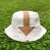 {You have a hat} The Last Airbender Avatar Topi Bucket Appa ขนแกะหมวกขนสัตว์ฤดูหนาวอบอุ่นหมวกตกปลาลูกศรขนเทียม Topi Bucket หมวกแบนด้านบนคลื่น