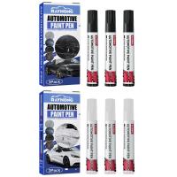 3 Pieces Car Touch Up Paint Pen Touch Up Paint for Cars Paint Scratch Repair Waterproof Auto Scratch Remover Pen Black/White efficient