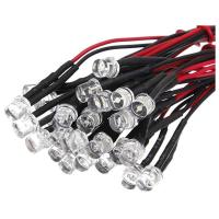 20ซม.12V สายสำหรับไดโอดเปล่งแสงสายไฟ LED Lot ขนาด: 5มม.ด้านบนแบนสี: แดงจำนวน: 10Pcs