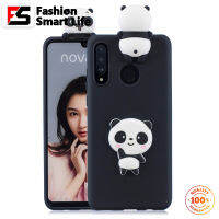 สำหรับ HUAWEI P30 Lite 3D รูปตัวการ์ตูนสัตว์น่ารัก TPU ป้องกันรอยขีดข่วนฝาหลังฝาครอบป้องกันลื่น