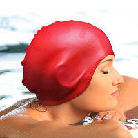 Ear Protection Caps Uni Long Hair Waterproof and Comfortable Silicone Swimming Cap