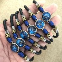 Twelve Constellation Anklets Fashion Jewelry Men Leg Bracelet Feet Accessories Male Ankle Bracelet enkelbandjes sieraden