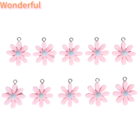 ?【Lowest price】Wonderful จี้ห้อยระย้าเรซิ่นดวงอาทิตย์ดอกเดซี่น้อย10ชิ้น เซ็ตเครื่องประดับทำงานฝีมือแบบ DIY