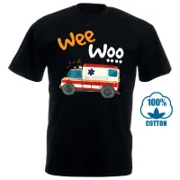 Wee Woo Ambulance T-Shirt For Boys T-Shirts Hip Hop White Top Summer MenS T-Shirt Cotton Men T-Shirts Rock T Shirt White Tshirt