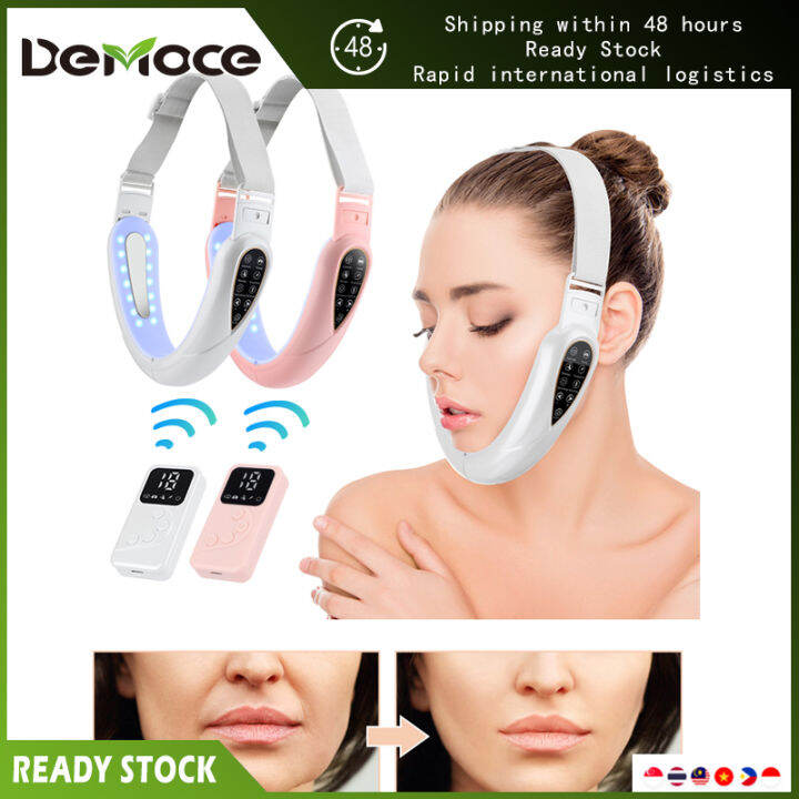 Democe Ems Facial Lifting Device Led Photon Therapy Double Chin Remove Face Slimming Cheek V