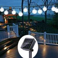 5/22M 10/200 LED Outdoor Lighting Strings Waterproof Solar Garden Light String Multicolor/Warm White Lamp Chain for Christmas