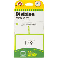 Evan Moore learning line flashcards division facts to 9s division within 9 of California teaching aids flash cards