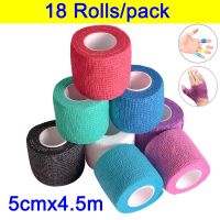 Set Rolls Self Adhesive Elastic Bandage Pain Relief Kinesiology Tape Medical Muscle Support Athletic Fitness Sports Safety