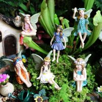 Miniature Garden Fairies Figurines Resin Mini Fairy Statue Figure Fairy Garden Ornaments Decorations Accessories