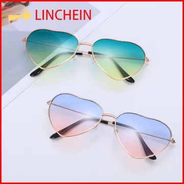 Heart-shaped Sunglasses Designer Party Tinted Lens Eyewear 400 Shades Red  Gradient Red 