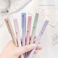 6pcs Rotate Open Type Gel Pens Set Retro Morandi Color Ink 0.5mm Ballpoint for Writing Marker Office School Supplies F7084