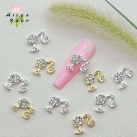 AILSA 5Pcs/set เครื่องประดับเล็บ DIY ตุ๊กตาบาร์บี้ตกแต่งเล็บ เสน่ห์ศิลปะเล็บ อุปกรณ์ทำเล็บ อุปกรณ์เสริมเล็บบาร์บี้ คาวาอิ แบบสาวหางม้า ร้านทำเล็บ